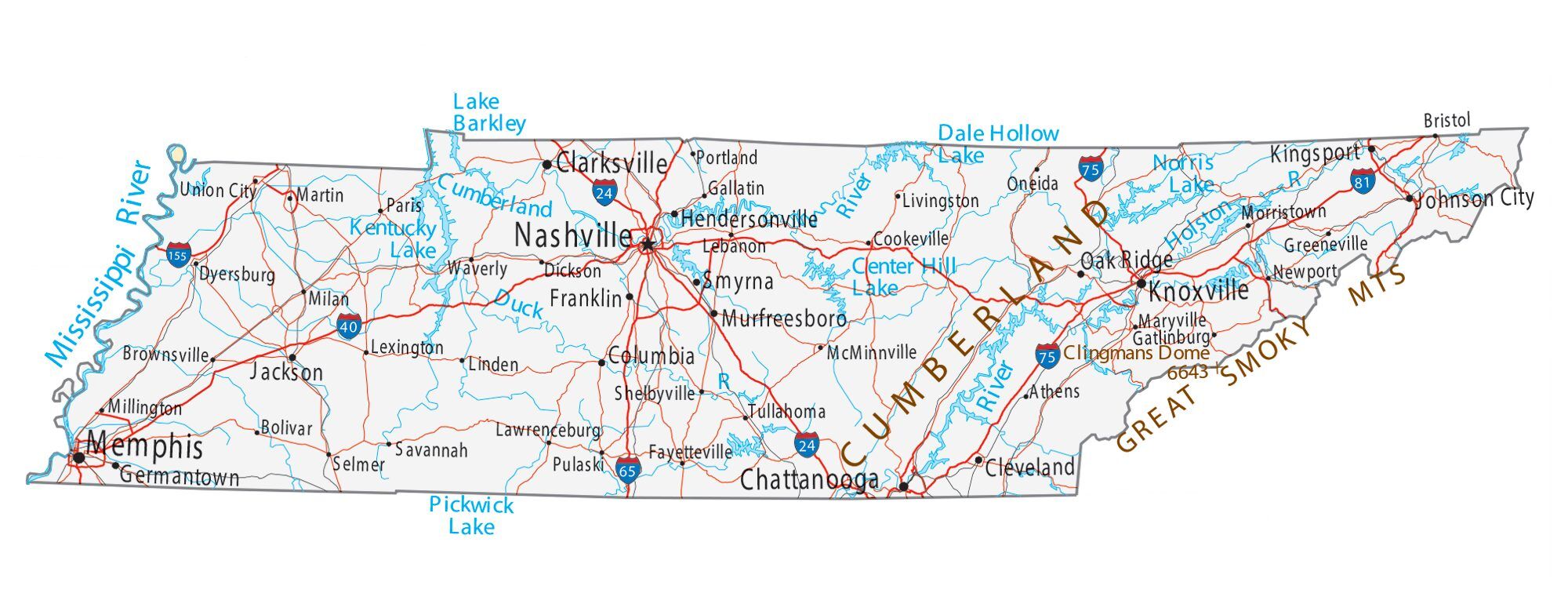 Tennessee-Map